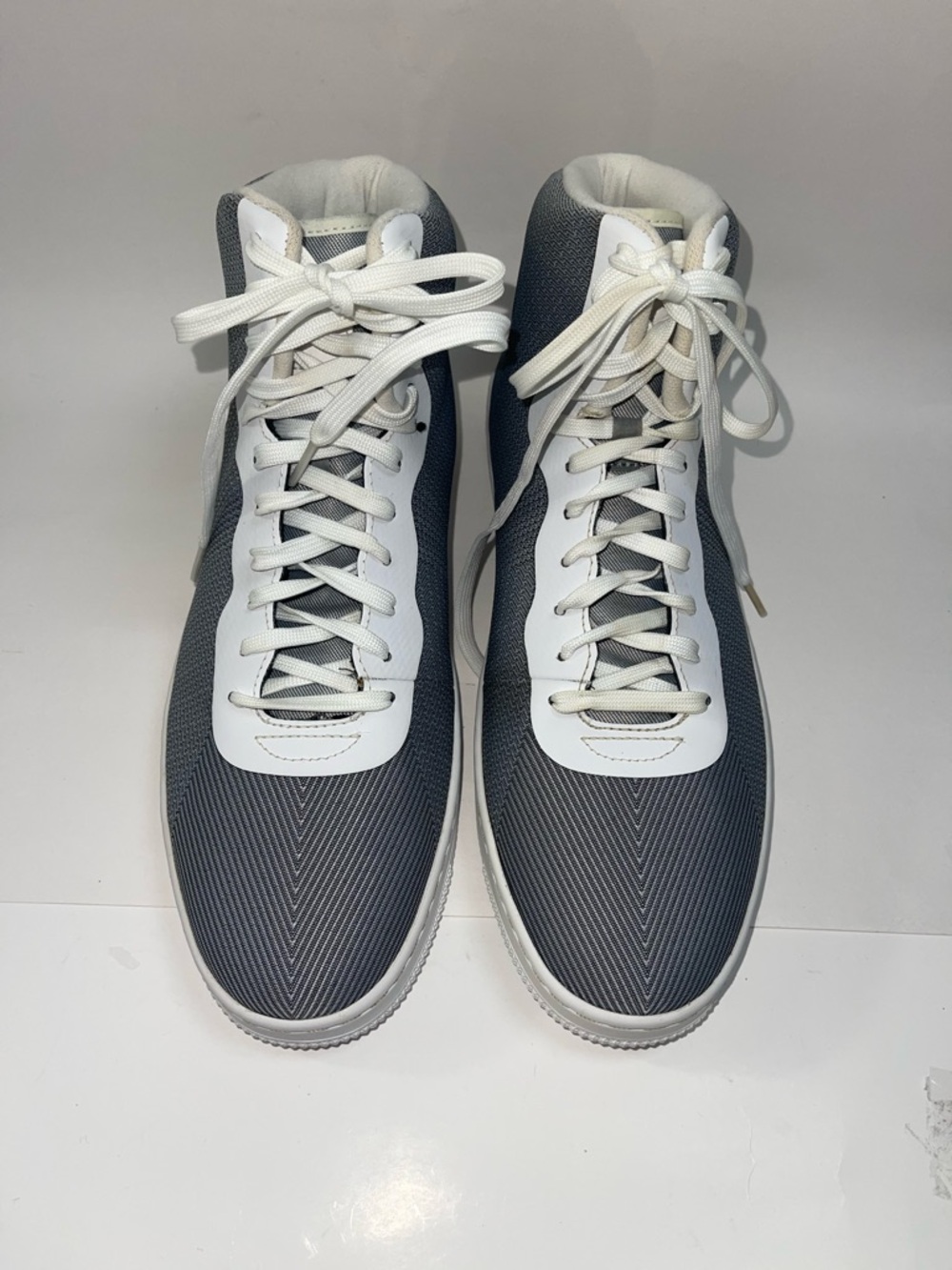 Nike Men's High-Top Sneakers in Gray and White